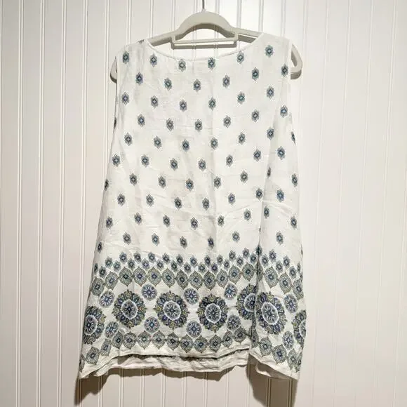 J Jill Linen Sleeveless Tunic Top Side Buttons Plus Size 2X - Picture 5 of 5